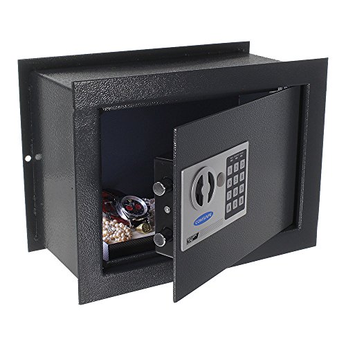 Caja fuerte de empotrar en la pared Wallmatic 1 de Rottner, Color Antracita, Fabricada en acero de alta calidad, Cerradura electrónica moderna, Instrucciones de instalación y operación incluidas