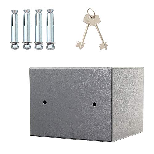 Caja Fuerte para Muebles HOMESTAR 1 de Rottner, ColorAntracita, Fabricada en Acero, Cerradura de Llave de Doble paletón, Kit de fijación Incluido