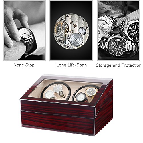 Caja giratoria para Relojes automatico Watch Winder Madera de Reloj de Pulsera