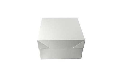 Caja para tartas con tapa extraíble (25 cm), color blanco