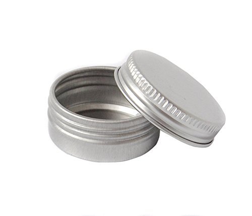 Cajas de aluminio vacías para cosméticos. Frascos redondos con tapón de rosca de 5 ml / 10 ml/ 15 ml / 30 ml / 50 ml para muestras de crema para maquillaje, envases para polvos., metal, 10 ml