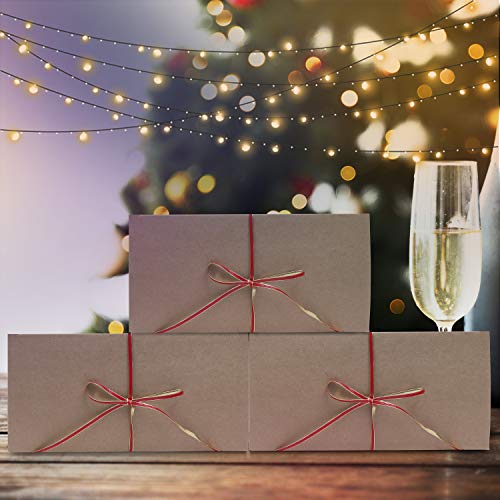 Cajas de regalo (Pack de 20) - (23x11,5x11,5cm) Kraft Papel Cajas Regalo - Autoensamblables Caja Presentación para Chocolates, Regalos, Galletas, Joyas, Fiestas y Festivales (Marrón)