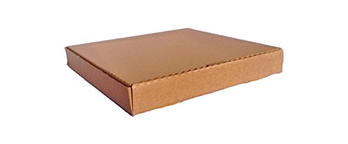 Cajas estilo cajas de pizza para envíos postales, cajas de cartón para enviar LP de vinilo, 25 unidades (color marrón), color marrón 9.5" - 60mm DEEP