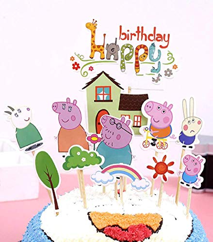 Cake & Sweet Peppa Pig - Decoración para Tarta (12 Piezas), diseño de Cerdito