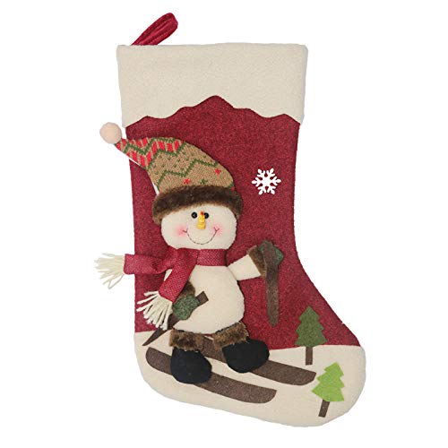 Calcetín de navidad 3 pcs,Medias de regalo de saco de Navidad para la decoración del árbol ,Adorno de Navidad Bolsa de dulces , Calcetín de decoración navideña Para llenar y colgar (46 * 25 cm)