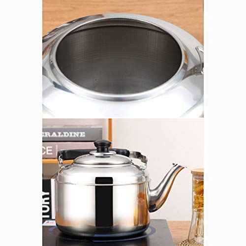 Caldera de Gas Que silba Acero Inoxidable 304 Espesar Cocina de inducción de Gas de Gran Capacidad para el hogar Restaurante Caldera (Size : 5L)