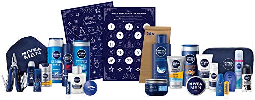 Calendario de Adviento Nivea Men 2020 para 24 momentos únicos, calendario de Navidad con productos y accesorios seleccionados