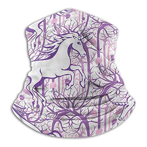 Calentador de Cuello Unicornio para Polvo, Aire Libre, Festivales, Deportes Magic Fairytale Forest