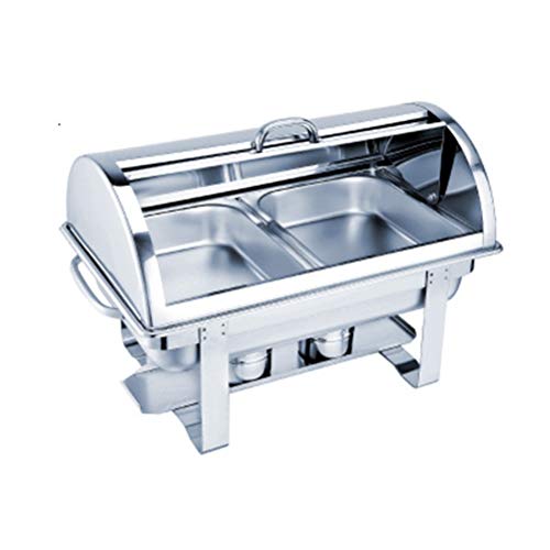 Calentadores De Comida, Calentador De Alimentos Chafing Dish Estufa De Desayuno Buffet Server Plato Frotamiento Buffet para Catering Buffet y FiestaB