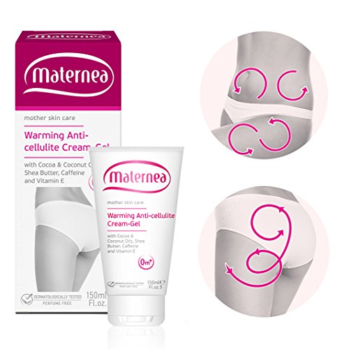 Calentamiento Anticelulítico CREAM-GEL con cacao y coco aceites, manteca de karité, cafeína y vitamina E – madre para el cuidado de la piel