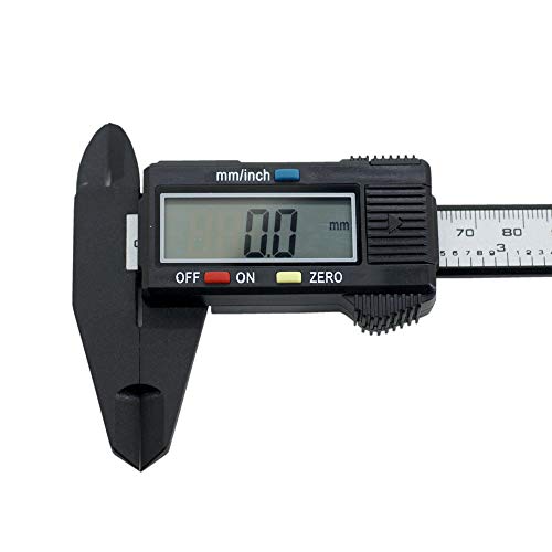 Calibrador pie de rey 0-150mm Vernier Caliper LCD Digital Regla Electrónica Fibra de carbono Vernier Caliper Calibre Medición de diámetro exterior,profundidad y precisión de paso:±0,1mm