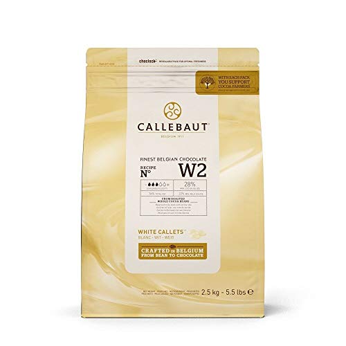 Callebaut W2 28% pepitas de Chocolate Blanco (callets) 2.5kg