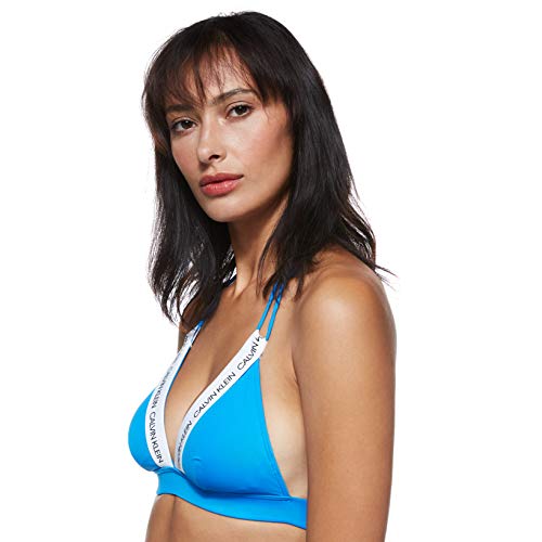 Calvin Klein Fixed Triangle-rp Almohadillas y Rellenos de Sujetador, Azul (Blue Aster CBP), (Talla del Fabricante: Small) para Mujer