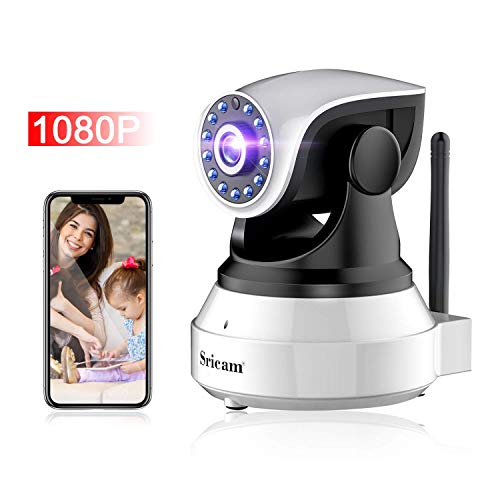 Camara IP WIFI 1080P, Camara de Vigilancia Inalámbrico, con HD Zoom, Vision nocturna, Comunicación Bilateral, , Detección de movimiento, Seguridad para Casa, Mascota, Anciano, Compatible iOS/ Android