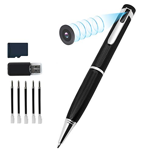 Cámaras Espía Pen, Amyway Cámara Oculta 1080P HD Mini cámara portátil de Bolsillo Cámara Oculta Cámara grabadora de Audio y Video para Negocios y conferencias con detección de Movimiento