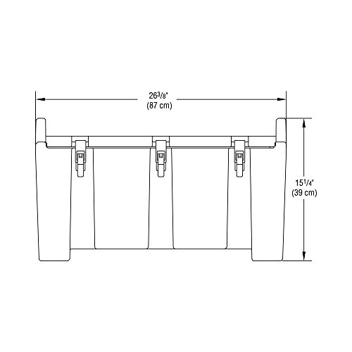 Cambro Camcarier Contenedir Isotermico para Gn 1/1, Plástico, Marrón