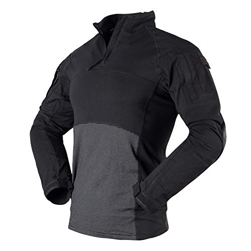 Camisa táctica militar transpirable de manga larga para hombre airsoft ropa al aire libre con bolsillos con cremallera