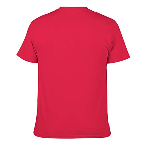 Camiseta de algodón para hombre con diseño de cráneo y flores Red1 M