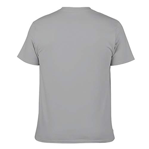 Camiseta de algodón para hombre, diseño de calavera, divertida y cómoda gris XXXXXL