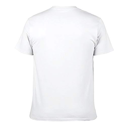 Camiseta de algodón para hombre, diseño de cráneo de vaquero divertido y duradero blanco S