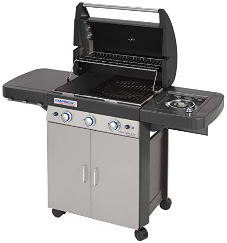 Campingaz 3 Series Classic LS Plus Barbacoa a Gas con 3 quemadores de acero inoxidable y un asador lateral, 9.6 kW, sistema de limpieza InstaClean