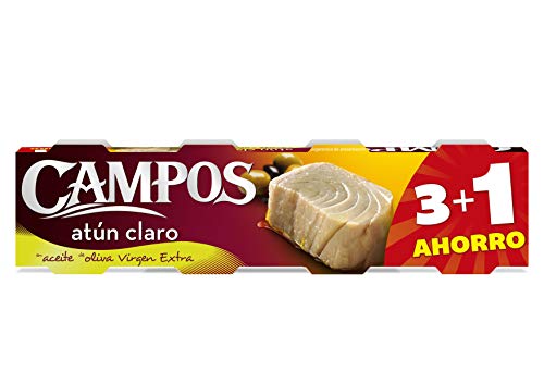 Campos, Conserva de atún claro en aceite de oliva virgen extra - 4x80 gr.