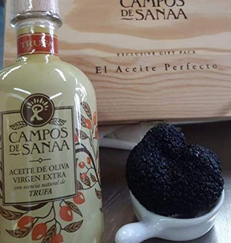 CAMPOS DE SANAA .- Aceite de Oliva Virgen Extra con con esencia natural a Trufa Negra (250ml)