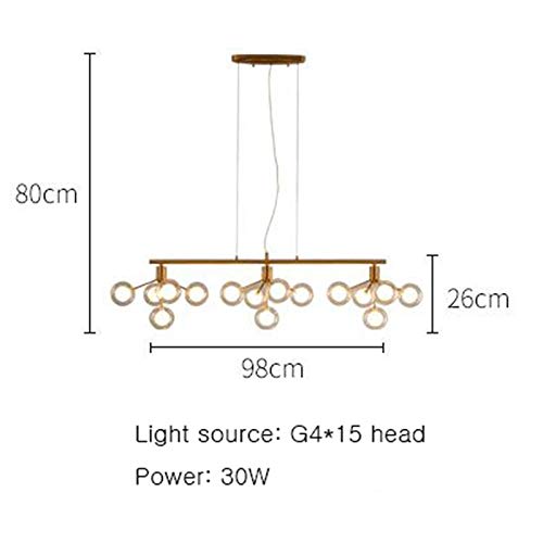 @candelabro Candelabro Lámpara de techo Lámpara colgante Luz Sala de estar Decoración Dormitorio Cocinas Mesa de comedor Cafetería Restaurante LED Lámpara de metal Molecular de vidrio [Clase de eficie