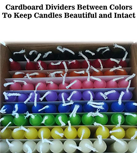 Candle Charisma 100 Colores Surtidos de hechizos Velas sin Goteo pequeño para Chimes, Magia, Congregación, vigilia con Velas, rituales, Decoración de Fiesta (10 Colores) 4 Pulgadas de Alto