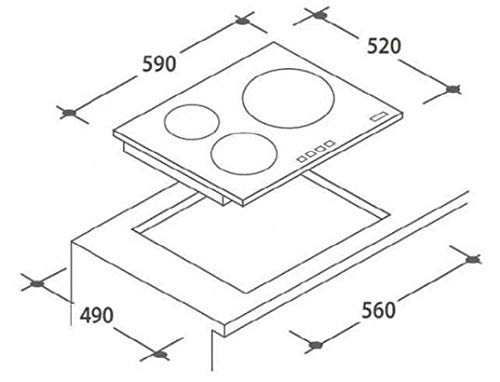 Candy CI642C - Placa de inducción con función Booster (60 cm)