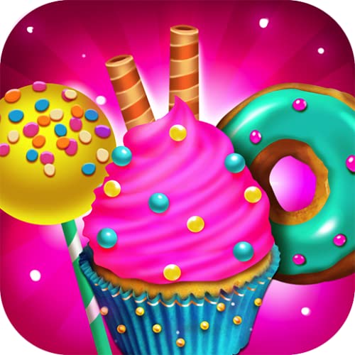 Candy Dessert Bakery Shop – Make, Bake & Cook Donuts, Cake Pops, Cupcakes, Cookies, Popsicles, Ice Cream, Cakes! Kids Candy Kitchen Cooking Food Maker Restaurant Game