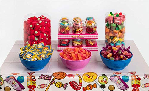 Candybar de Cumpleaños La Asturiana - Selección de 6 clases distintas de golosinas y chucherías para Mesas Dulces o Candybar, para celebrar fiestas de cumple u otros eventos y celebraciones