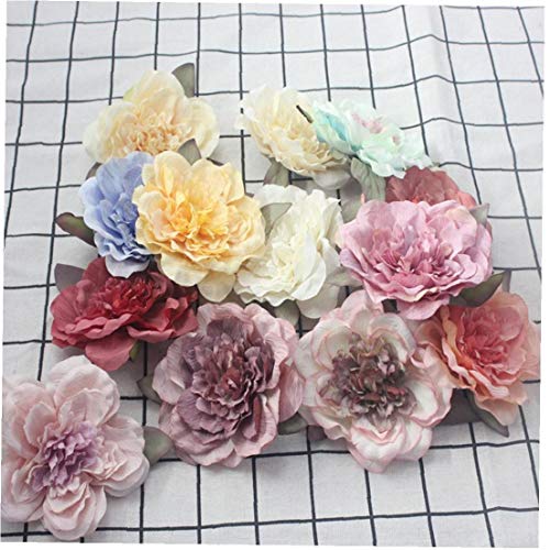 Canjerusof 5pcs De Vida como La Flor Artificial del Peony De La Simulación Flor Falsa Corolas De Seda para Coser A Mano del Arte DIY Accesorios