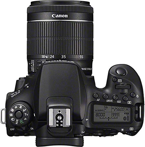 Canon EOS 90D - Cámara Réflex de 32.5 MP (Sensor APS-C, 45 Puntos AF, Disparos de 10fps, EOS Movie 4k+Full HD, Wi-fi, Bluetooth) Negro - Kit Cuerpo con Objetivo EF-S 18-55mm f/ 3.5-5.6 IS USM