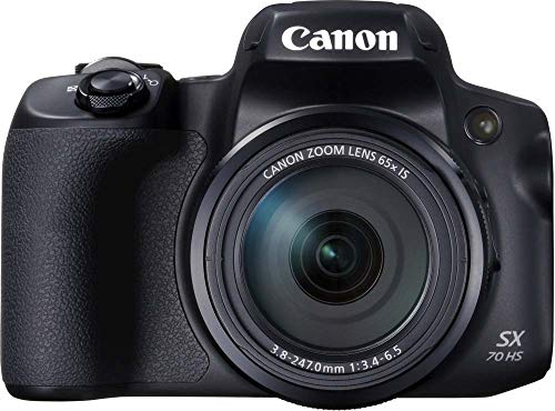 Canon PowerShot SX70 HS - Cámara Bridge de 20.3 MP (Zoom óptico de 65x, DIGIC 8, 10 fps, Vídeo 4K, LCD, ángulo Variable) Negro