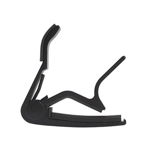 Capo Single Handed Guitar Capo Quick Change for Guitars, Ukulele, Banjo, Mandolin, Bass, Black