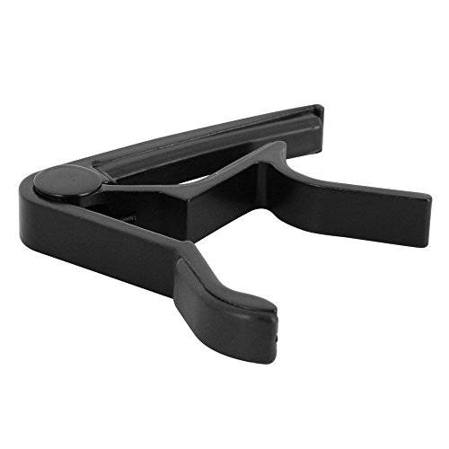 Capo Single Handed Guitar Capo Quick Change for Guitars, Ukulele, Banjo, Mandolin, Bass, Black