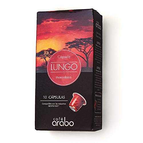 Capsulas Café Nespresso Compatibles – 80 Capsulas (Pack de 8 x 10) Espresso – 100% Arabica Africanos de Kenya y Etiopia - Lungo