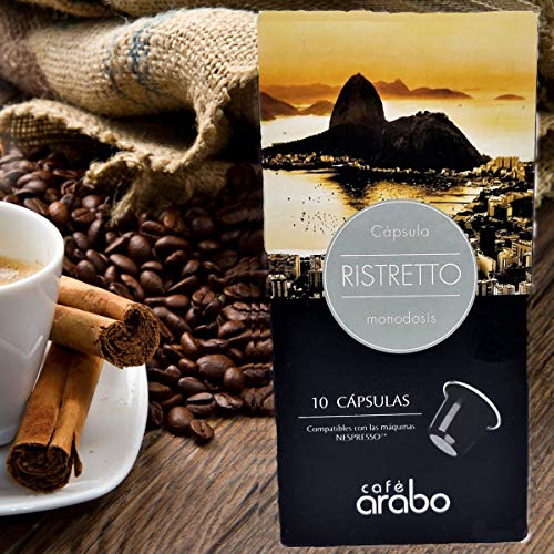 Capsulas Café Nespresso Compatibles – 80 Capsulas (Pack de 8 x 10) Espresso – 100% Arabica de Brasil y Africa –Aroma y Sabor Intenso –Ristretto.