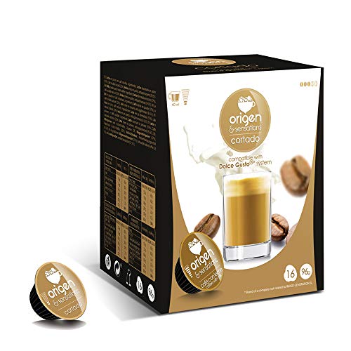 Capsulas compatibles dolce gusto ®* Origen & Sensations | 2 x cortado | 2 x cortado descafeinado | Total 64 cápsulas