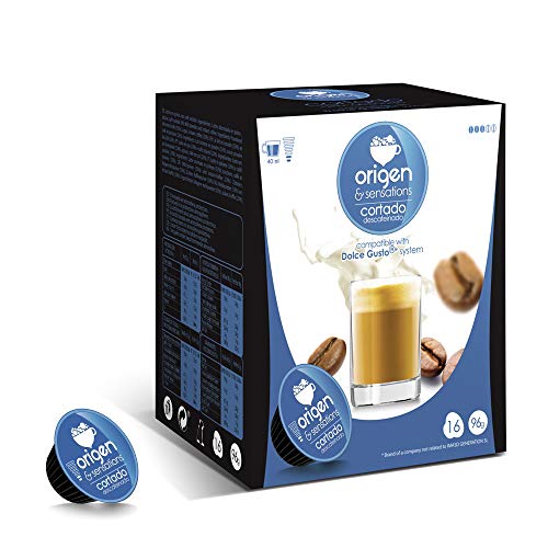 Capsulas compatibles dolce gusto ®* Origen & Sensations | 2 x cortado | 2 x cortado descafeinado | Total 64 cápsulas