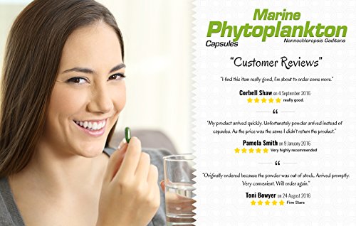 Capsulas de fitoplancton marino (180 capsulas x 400mg), MySuperFoods, el alimento más puro en la tierra, cultivado del mar profundo, Rico en micronutrientes, Agregue a jugos, smoothies y licuados.