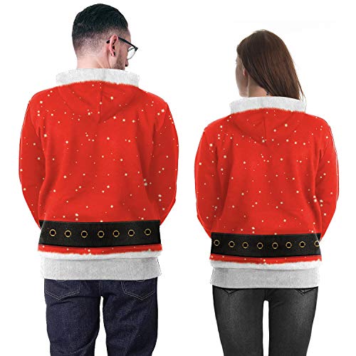 Capucha Mujeres hombres Navidad Papá Noel bastón de invierno Hip-hop punk 3D Impreso Sudaderas con capucha de dibujos animados Sudaderas con capucha de colores Pareja hermosa moda Jerseys