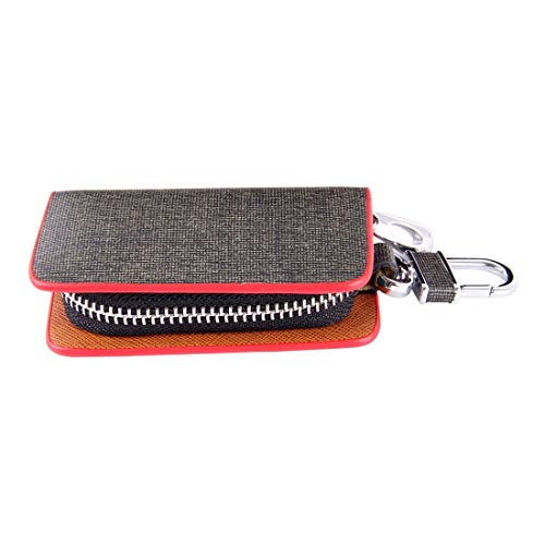 Car Key Cases Accesorios for el coche que cuelga de la cintura Funda Universal clave de la cremallera, de piel Amasar textura de la piel colgante de la cintura de la cremallera carpetas dominantes sos