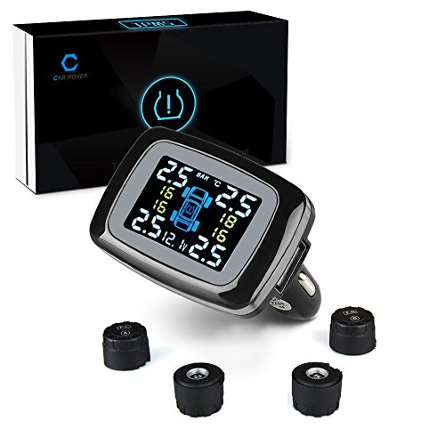 Car Rover® Sensor de presión/monitor( Conjunto) sobre neumático de coche, TPMS Sistema inalámbrico de seguridad de alarma ( Sensor externo)