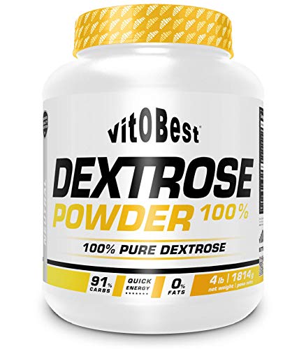 Carbohidratos DEXTROSE POWDER 100% 4 lb NEUTRO - Dextrosa en Polvo con Hidrato de Carbono Simple - Suplementos Deportivos y Suplementos Alimentación - Vitobest