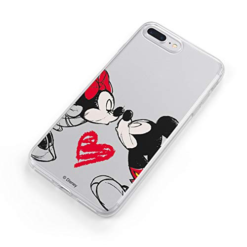 Carcasa Oficial Disney Mikey Y Minnie Beso Clear para Samsung Galaxy A70