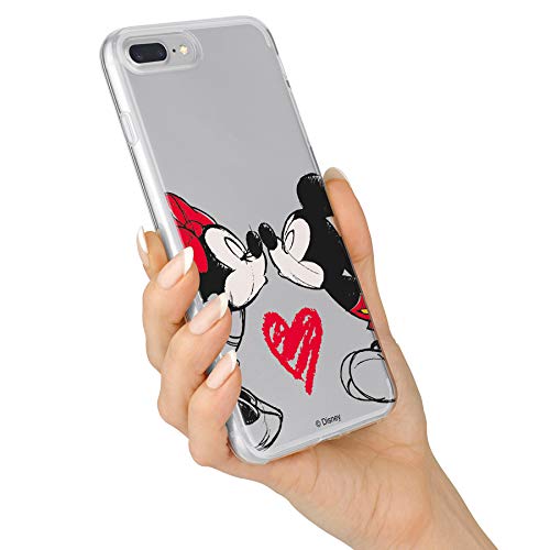 Carcasa Oficial Disney Mikey Y Minnie Beso Clear para Samsung Galaxy A70