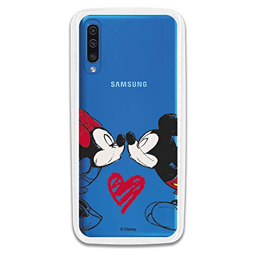 Carcasa Oficial Disney Mikey Y Minnie Beso Clear para Samsung Galaxy A70