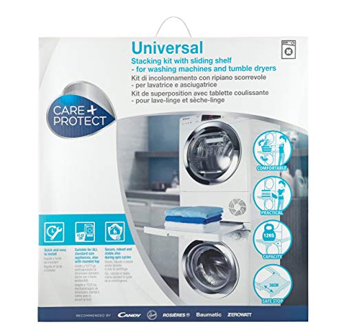 Care+Protect - Kit de unión Universal de lavadoras y secadoras con Bandeja corredera - para Productos de Entre 47cm-62cm